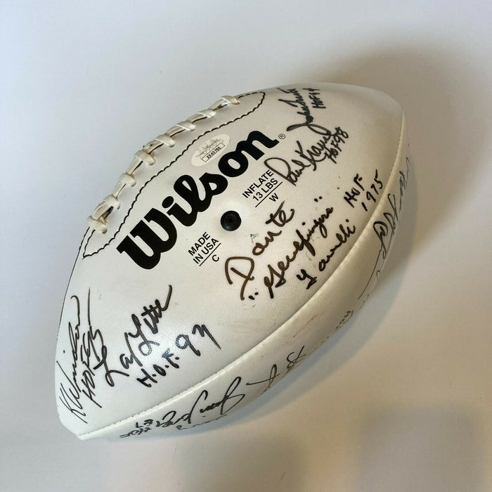 Hall Of Fame Legends Multi Signed Football With 21 Sigs JSA COA