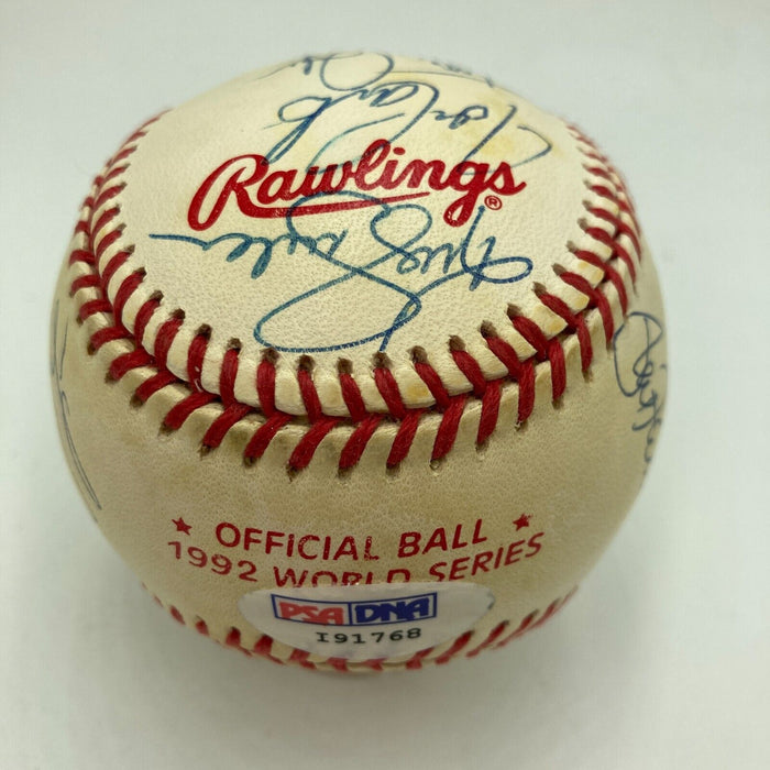 1992 Toronto Blue Jays World Series Champs Team Signed W.S. Baseball PSA DNA