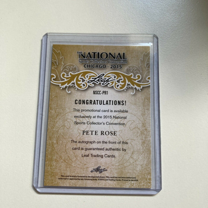 2015 Leaf National Convention Pete Rose Auto #9/10 Signed Baseball Card