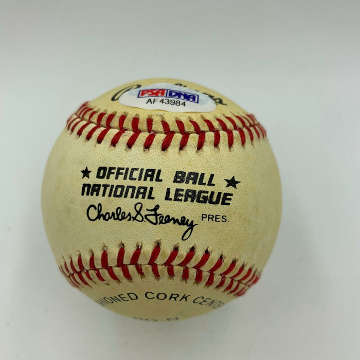 Willie Mays Signed Vintage National League Feeney Baseball With PSA DNA COA