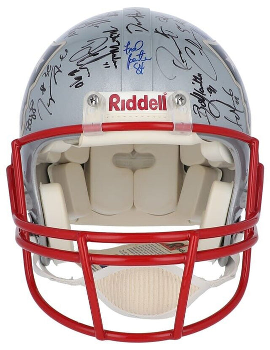 2003 New England Patriots Super Bowl Champs Team Signed Helmet Tom Brady Beckett