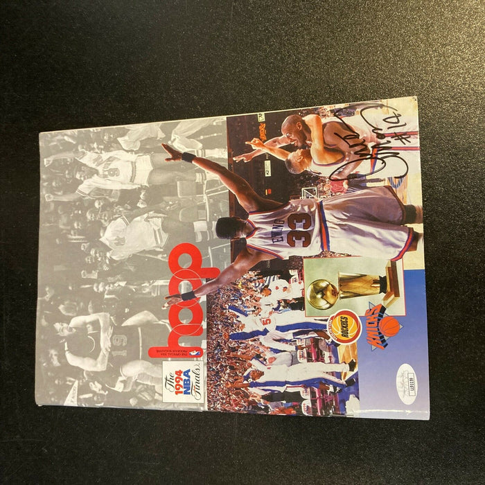 Anthony Mason New York Knicks Signed 1994 NBA Finals Program With JSA COA