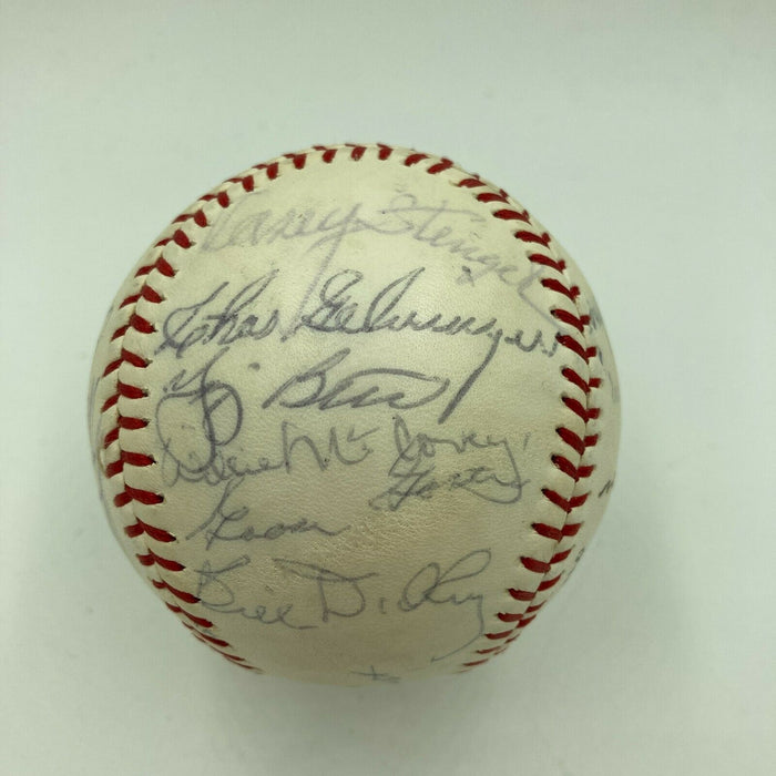 Jackie Robinson Hank Aaron Sandy Koufax Hall Of Fame Signed Baseball JSA COA