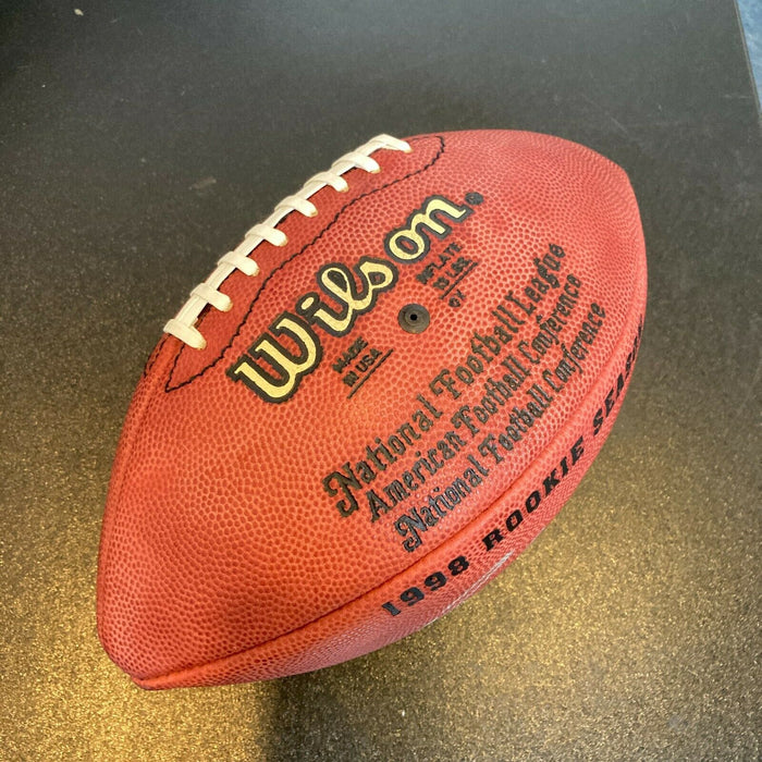 Randy Moss 1998 Rookie Signed Wilson NFL Game Football #44/84 UDA Upper Deck COA