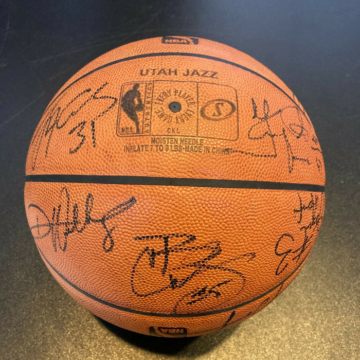 2007-08 Utah Jazz Team Signed Game Used Official NBA Game Basketball JSA COA