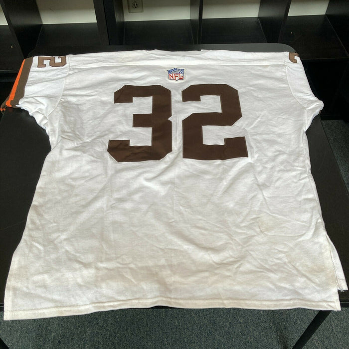 Jim Brown Signed Authentic Champion Throwback Cleveland Browns Game Jersey JSA