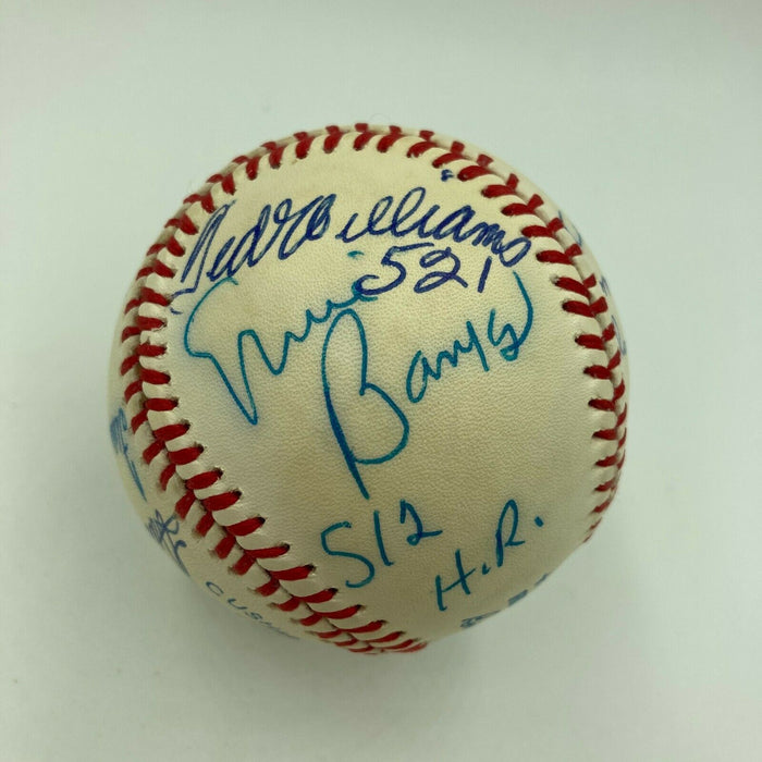 Extraordinary 500 Home Run Club Signed Baseball With HR Totals Mickey Mantle JSA