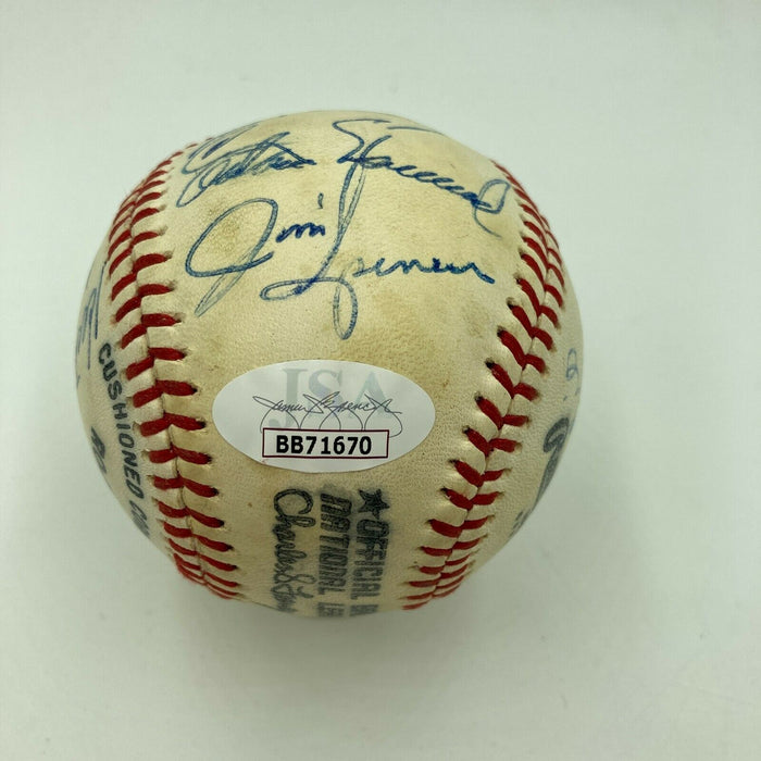 Robert Merrill Elston Howard 1980 NY Yankees Old Timers Day Signed Baseball JSA