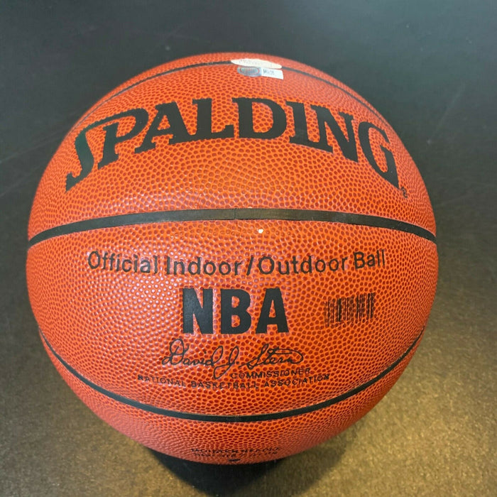 Gail Goodrich HOF 1996 Signed Spalding NBA Basketball JSA Sticker