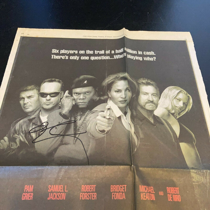 Quentin Tarantino Signed Autographed Jackie Brown Movie Poster With JSA COA