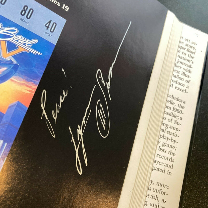 Lynn Swann Signed Autographed NFL The Super Bowl Large Book