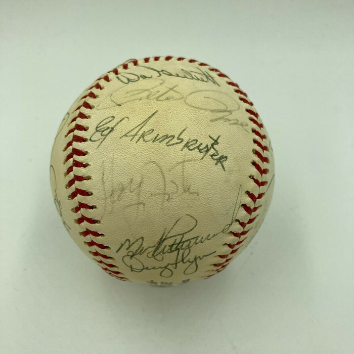 1975 Cincinnati Reds World Series Champs Team Signed Baseball Beckett COA