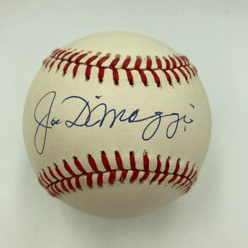 Joe Dimaggio Signed American League Baseball PSA DNA Graded 10 GEM MINT