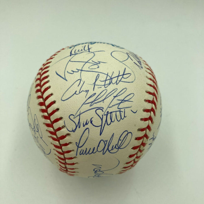 The Finest 1998 Yankees W.S. Champs Team Signed Baseball Derek Jeter Steiner COA