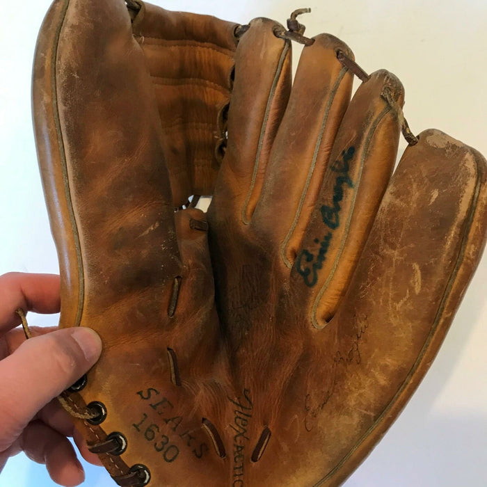 Ernie Broglio Signed 1960's Game Model Baseball Glove With JSA COA