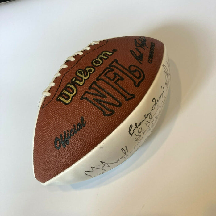 Hall Of Fame Legends Multi Signed Football With 21 Sigs JSA COA