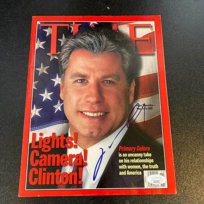John Travolta Signed Autographed Time Magazine JSA COA