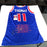 Isiah Thomas Signed Detroit Pistons STAT Jersey JSA COA DAMAGED