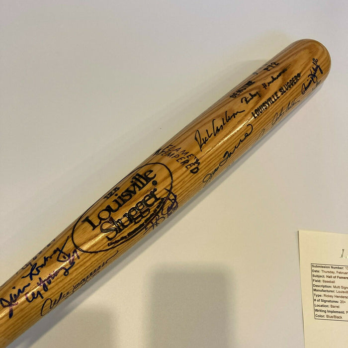 Hall Of Fame Legends Multi Signed Baseball Bat With 20+ Sigs JSA COA