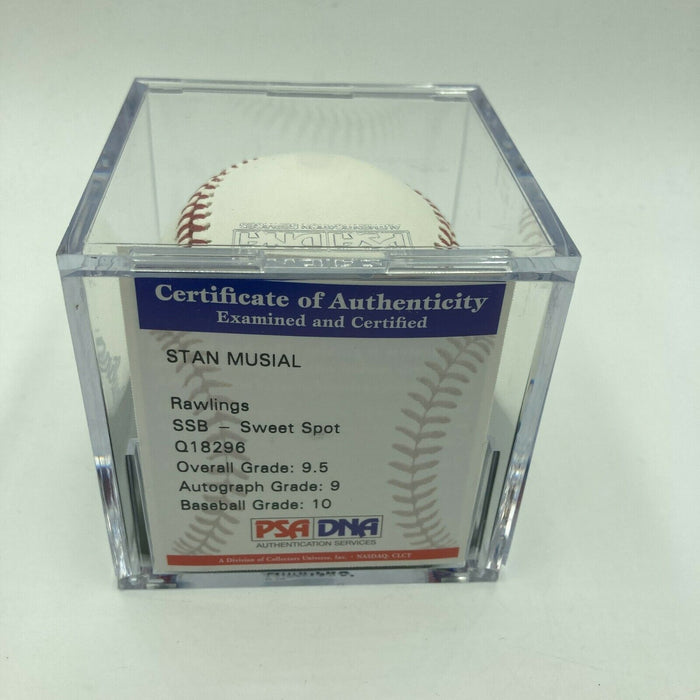 Stan Musial 7X Batting Titles Signed Major League Baseball PSA Graded 9.5 Mint+