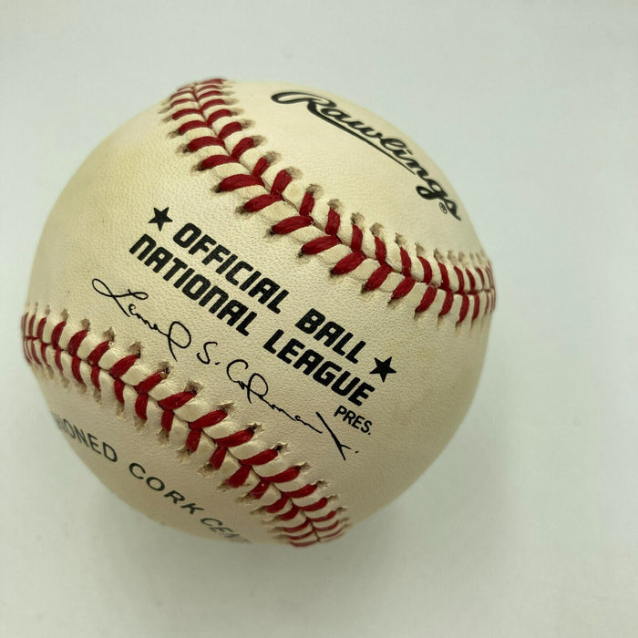 Ernie Banks Signed 1980's Official National League Baseball