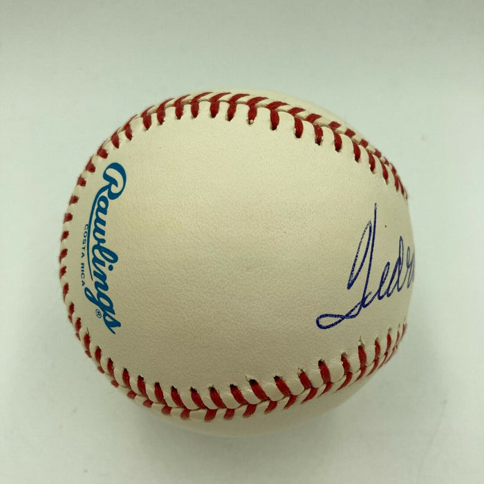 Nice Ted Williams Signed Autographed American League Baseball Mint Sig JSA COA