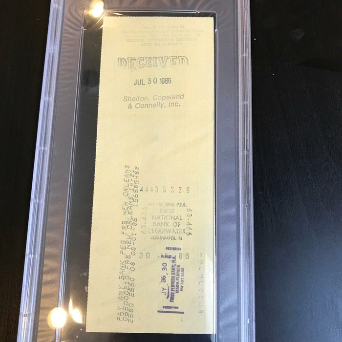 Pete Maravich "Pistol Pete" Signed Handwritten Original 1986 Check PSA DNA COA