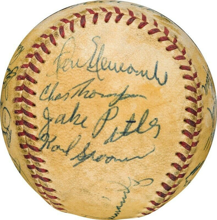 Jackie Robinson Roy Campanella 1956 Brooklyn Dodgers Signed Baseball PSA DNA COA
