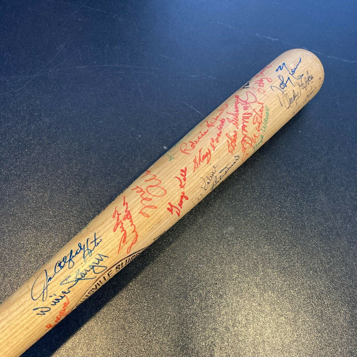 Hank Aaron Warren Giles Joe Cronin Coveleski Grimes HOF Multi Signed Bat PSA DNA