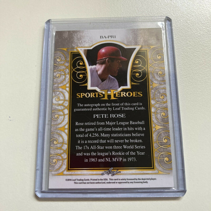 Leaf Sports Heroes Pete Rose #24/25 Auto Signed Autographed Baseball Card