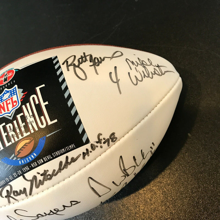 Super Bowl XXX Multi Signed Football Brett Favre John Elway Ray Nitschke PSA