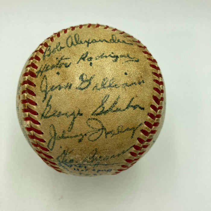 1951 Montreal Royals Dodgers Team Signed Game Used Baseball Tommy Lasorda