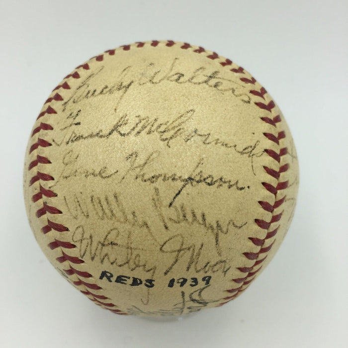 Magnificent 1939 Cincinnati Reds NL Champs Team Signed Baseball PSA DNA COA