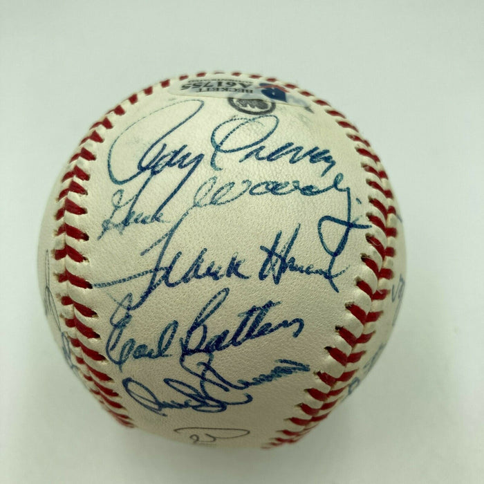 Hall Of Fame Multi Signed Cracker Jack Old Timers Game Baseball Beckett COA