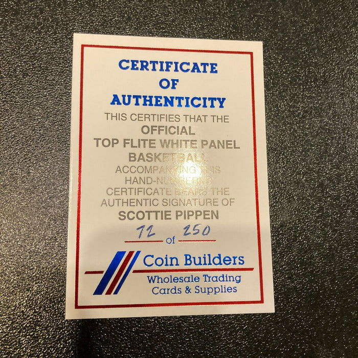 Scottie Pippen Signed Spalding Basketball With Beckett COA Chicago Bulls