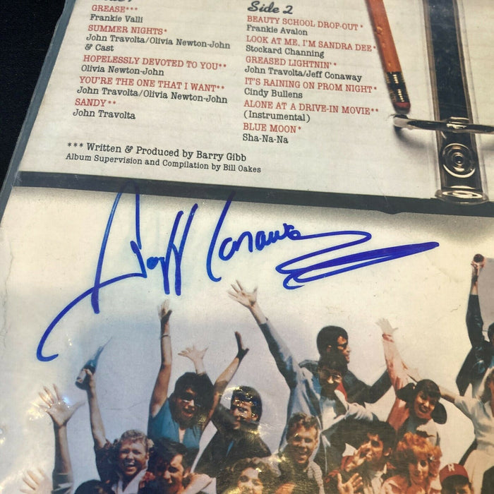 Jeff Conaway Stockard Channing Grease Signed Vintage LP Record Album JSA COA