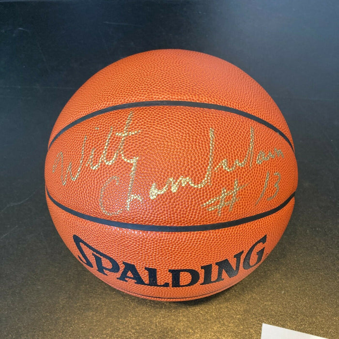Beautiful Wilt Chamberlain #13 Signed Spalding NBA Official Game Basketball PSA