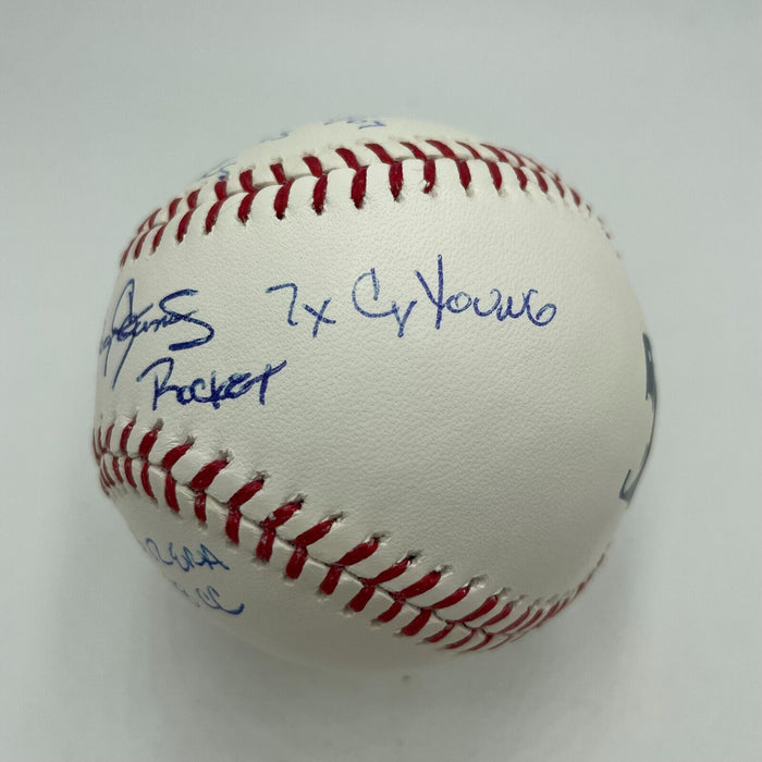 Roger Clemens Signed Heavily Inscribed STAT Baseball MLB & Tristar Holograms