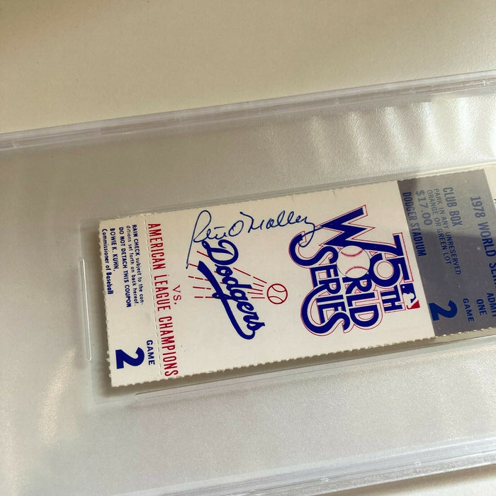 Peter O'Malley Signed 1978 World Series Ticket Dodgers Owner PSA DNA