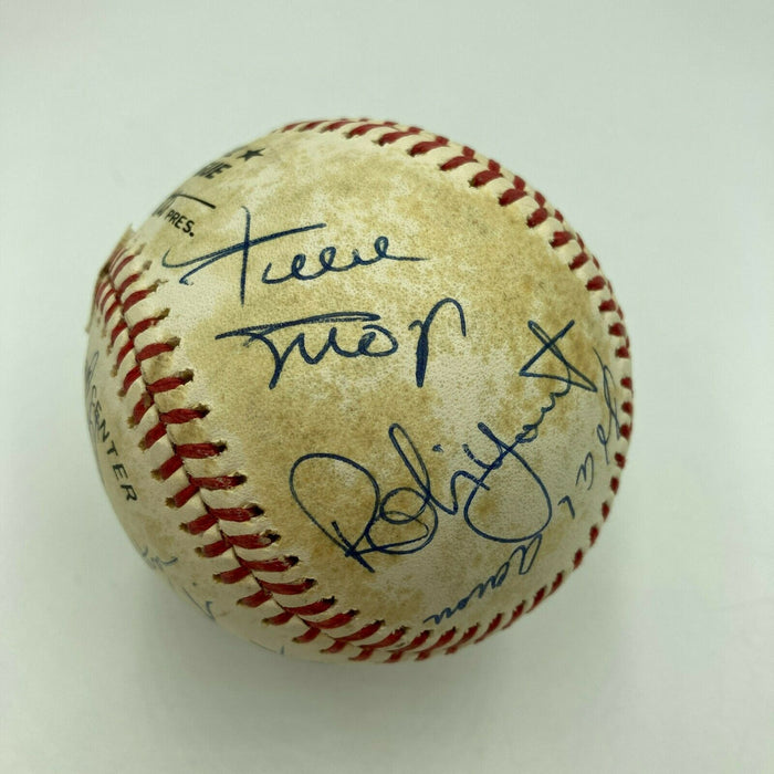 Willie Mays Hank Aaron 3,000 Hit Club Signed Baseball 15 Sigs PSA DNA COA