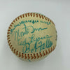 Satchel Paige Harry Hooper Rube Marquard 1971 HOF  Induction Signed Baseball JSA
