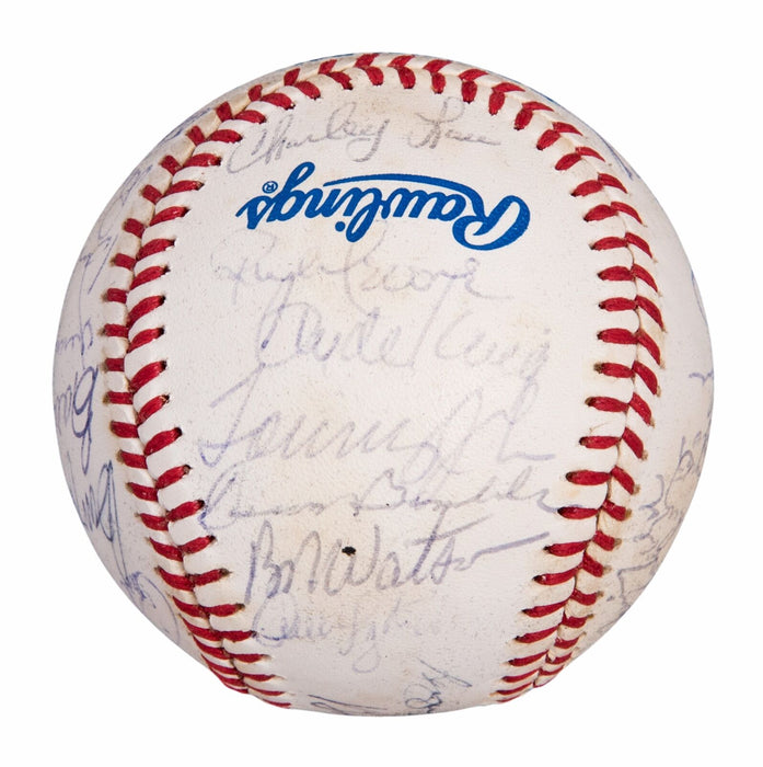 1981 NY Yankees AL Champs Team Signed Official World Series Baseball PSA DNA COA