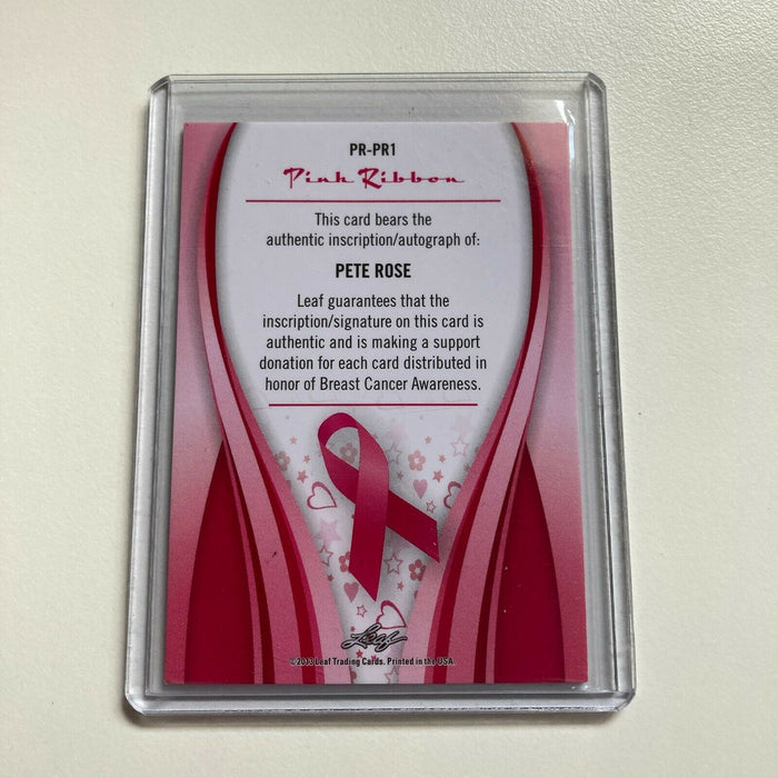 2013 Leaf Pete Rose Save The Tatas Auto Signed Autographed Baseball Card