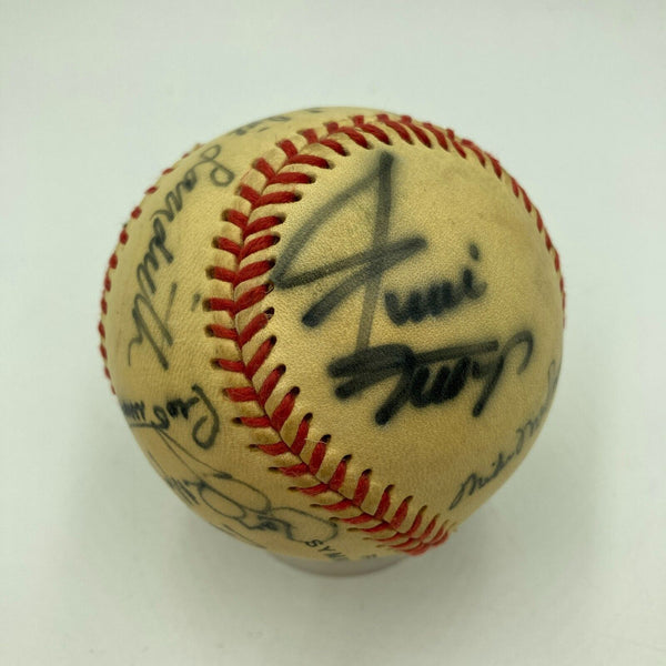 Willie Mays Leo Durocher San Francisco Giants Legends Signed Baseball Beckett