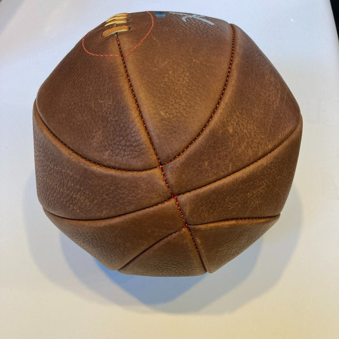 Magic Johnson Signed Naismith Leatherhead Basketball #3/32 UDA Upper Deck COA