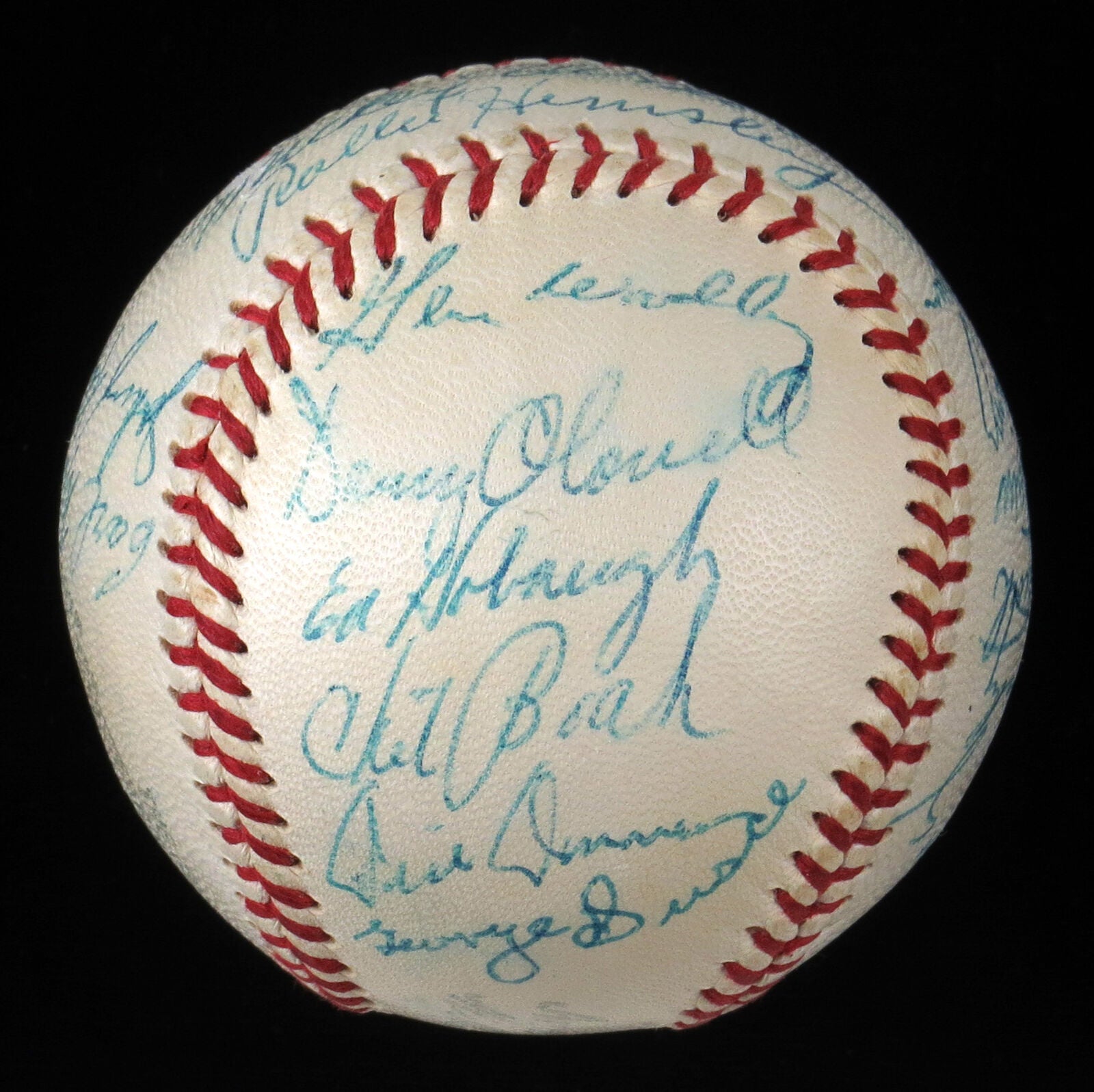 Beautiful 1961 Washington Senators Team Signed Baseball Inaugural