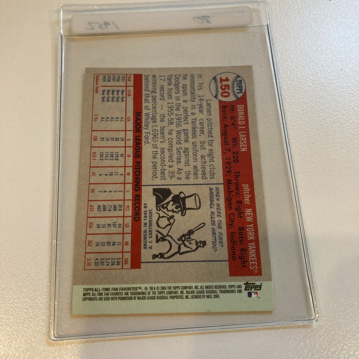 2004 Topps Don Larsen Signed Baseball Card Auto