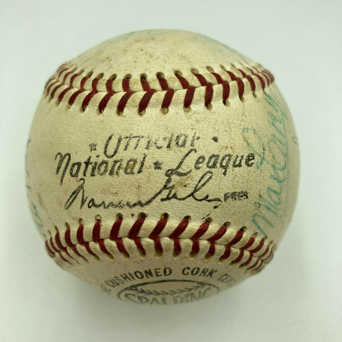 1969 HOF Induction Signed Baseball Pie Traynor Max Carey Sam Rice Grove JSA COA