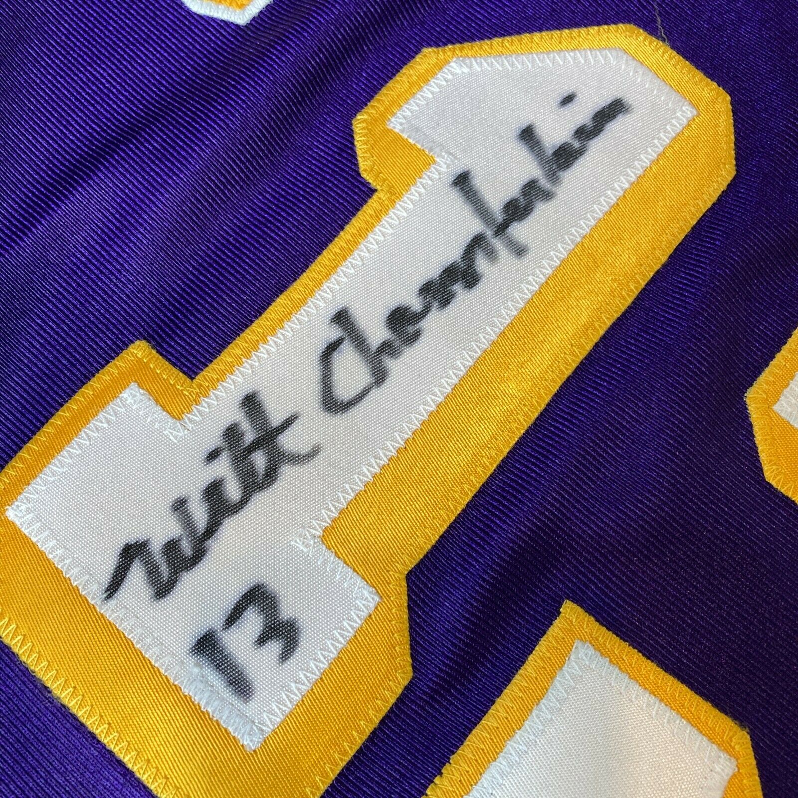 Wilt Chamberlain Los Angeles Lakers Autographed Gold Mitchell & Ness  Hardwood Classics Jersey with 72-Champs Inscription - PSA IA04735
