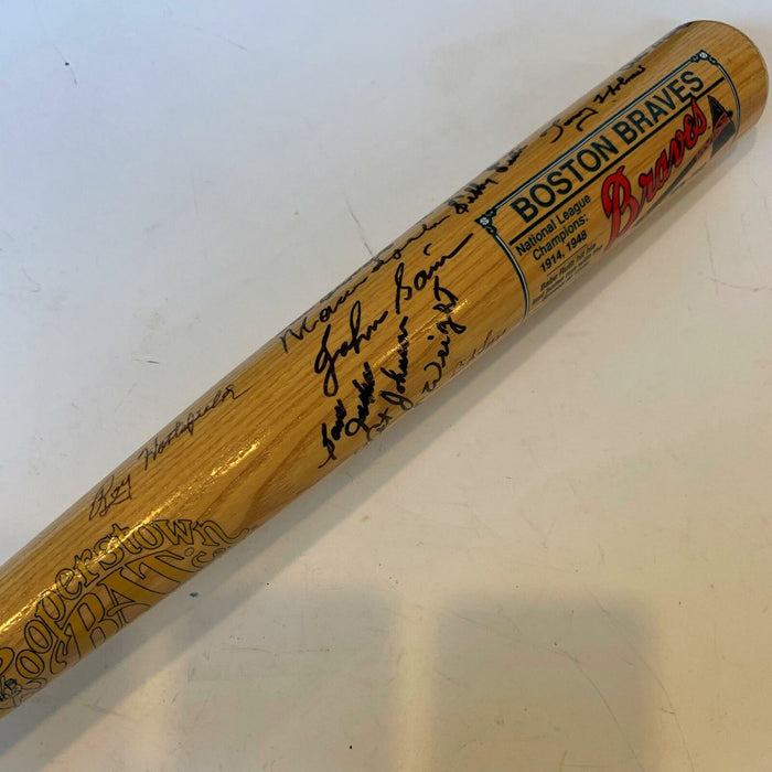 Beautiful Boston Braves Legends Multi Signed Cooperstown Bat 27 Sigs JSA COA